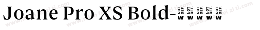 Joane Pro XS Bold字体转换